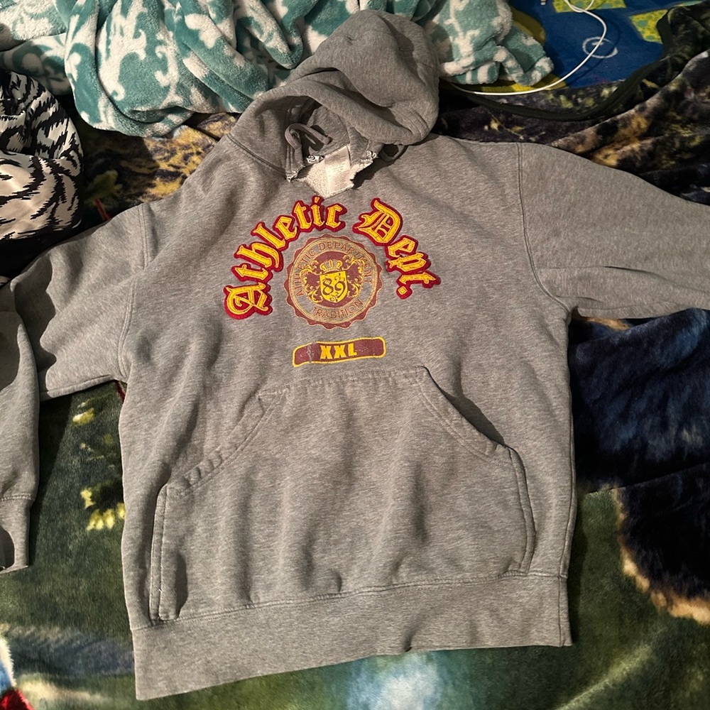 athletic grey men’s hoodie